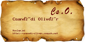 Csanádi Olivér névjegykártya