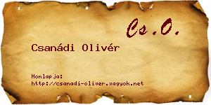 Csanádi Olivér névjegykártya